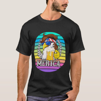 Camiseta Eagle Mullet Merica Mens Beer 4 de julho