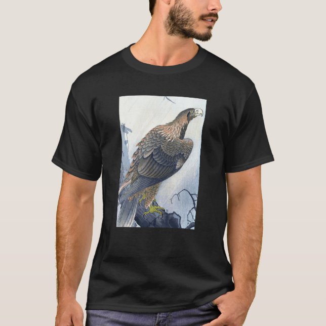 Camiseta Eagle on Tree Branch by Ohara Koson (Frente)