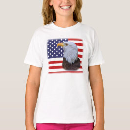 Camiseta Eagle patriótico e bandeira dos EUA