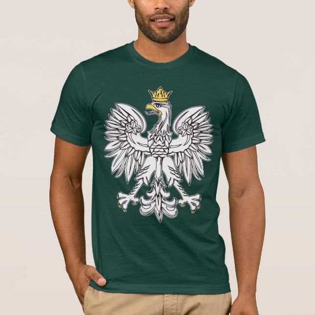 Camiseta Eagle polonês com coroa Dourado (Frente)
