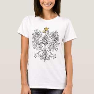 Camiseta Eagle polonês com coroa Dourado
