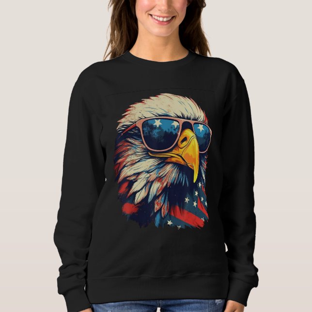 Camiseta Eagle Proud Patriotic American US Flag 4th Of July (Frente)