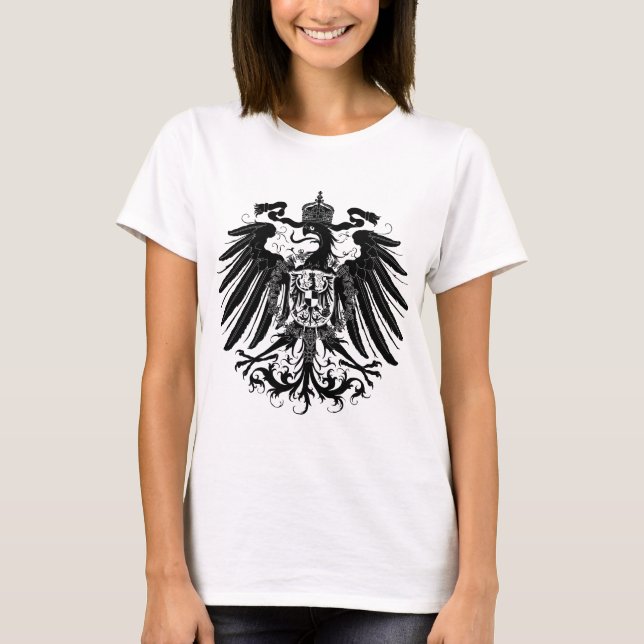 Camiseta Eagle prussiano preto (Frente)