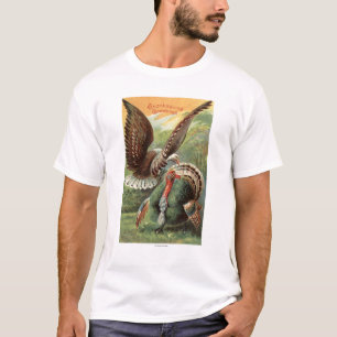 Camiseta Eagle que ataca uma Turquia