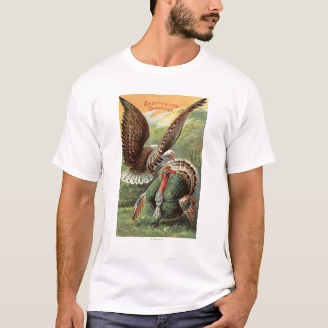 Camiseta Eagle que ataca uma Turquia (Frente)
