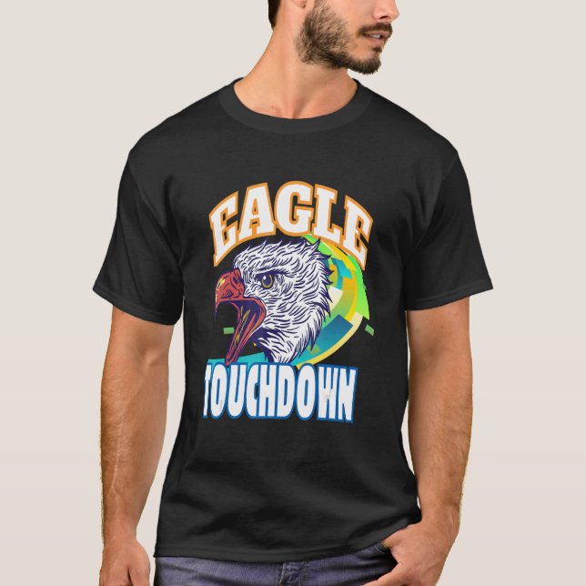 Camiseta Eagle touchdown football game season (Frente)