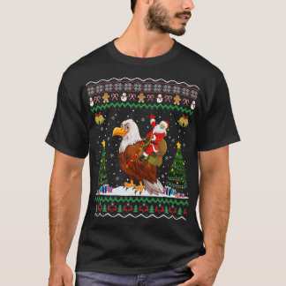 Camiseta Eagle Ugly Xmas Gift Papais noeis Andando no Natal