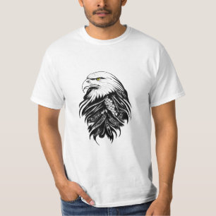 Camiseta Eagle Wild Animal Nature Illustration Art Tatuagem