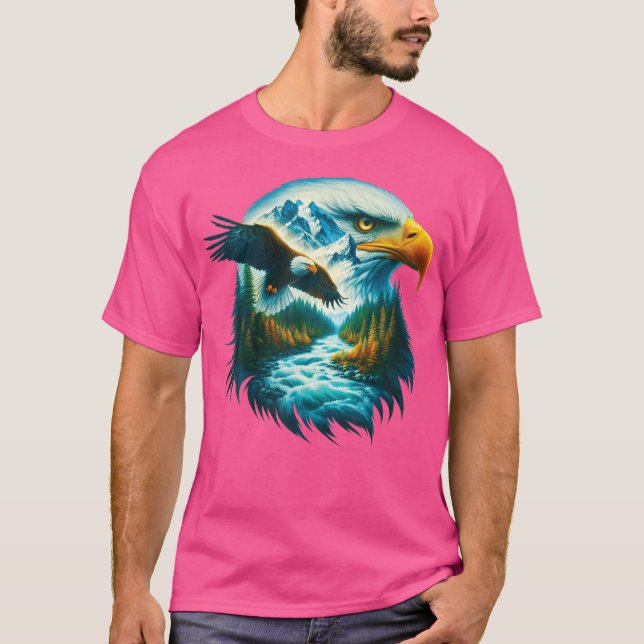 Camiseta Eagle Wildlife Caminhando Pela Natureza Fora De Mo (Frente)