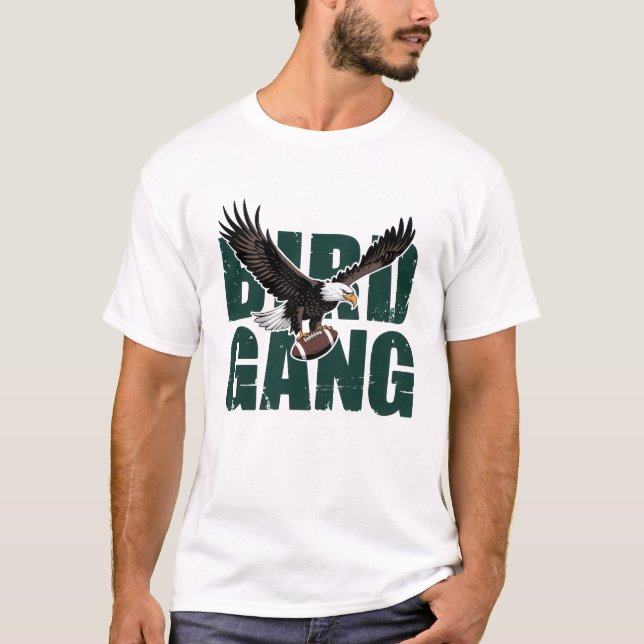 Camiseta Eagles Bird Gang Football Mascot (Frente)