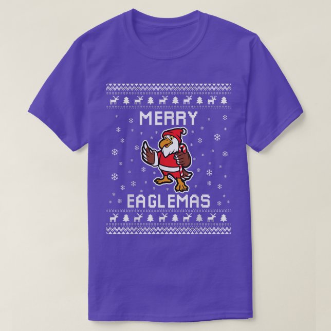 Camiseta Eagles Ugly Christmas Sweater Eagles Férias (Frente do Design)
