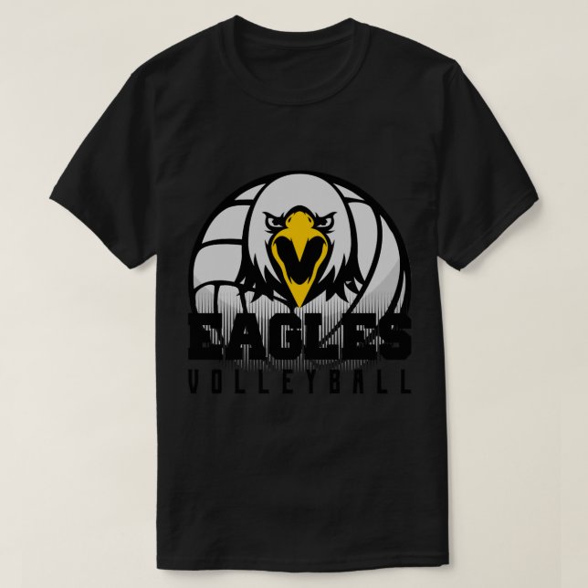 Camiseta Eagles Volleyball Mascot Logo  (Frente do Design)