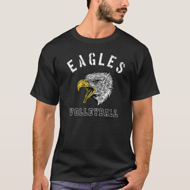 Camiseta Eagles Volleyball School Spirit Team Mascot Game N (Frente)