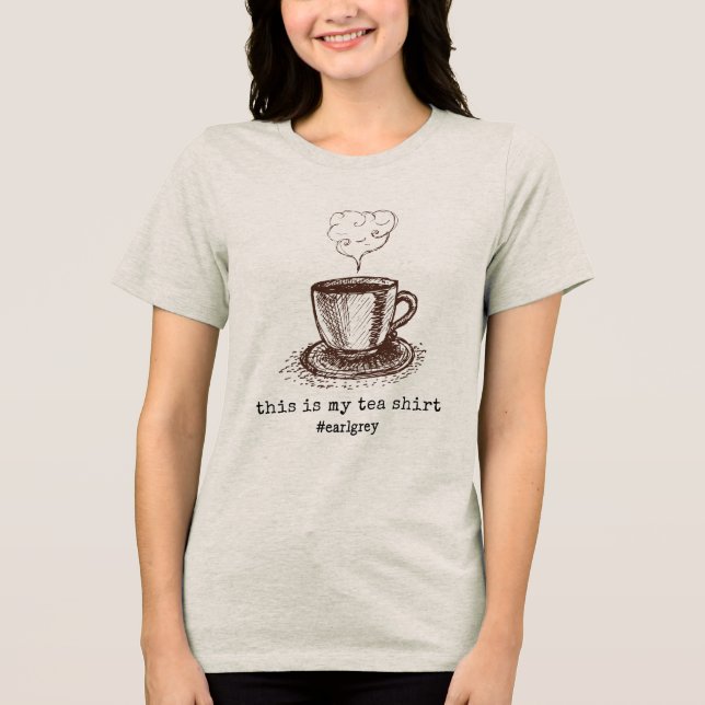 Camiseta Earl Cinza Hot Tea Lover Gift (Frente)