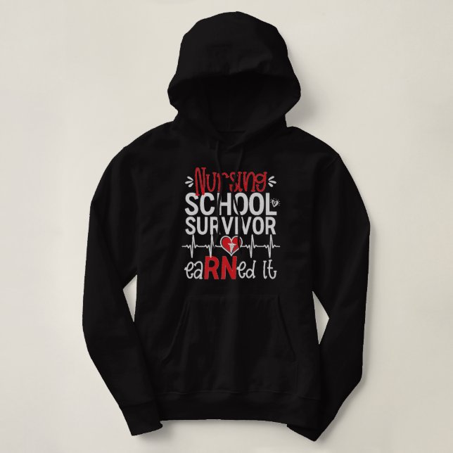 Camiseta Earned It Nurse Funny Nursing School Survivor Grad (Frente do Design)