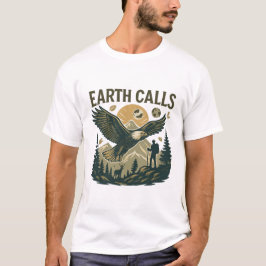 Camiseta Earth Calls Eagle Mountain Nature Design