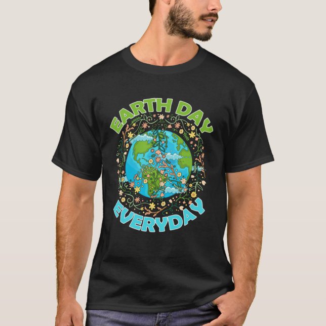 Camiseta Earth Day Everyday World Global Peace Environment (Frente)