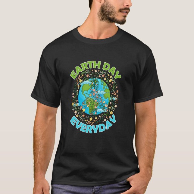 Camiseta Earth Day Everyday World Global Peace Environment (Frente)