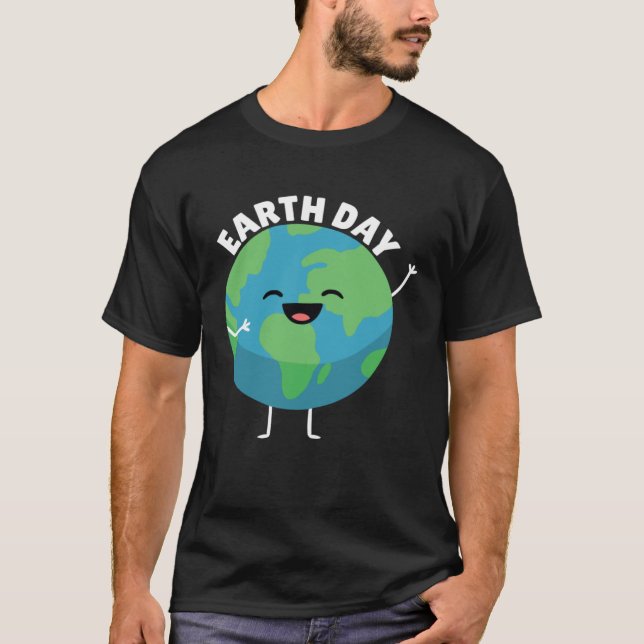 Camiseta Earth Day Smiling Planet  Mother Earth Nature (Frente)