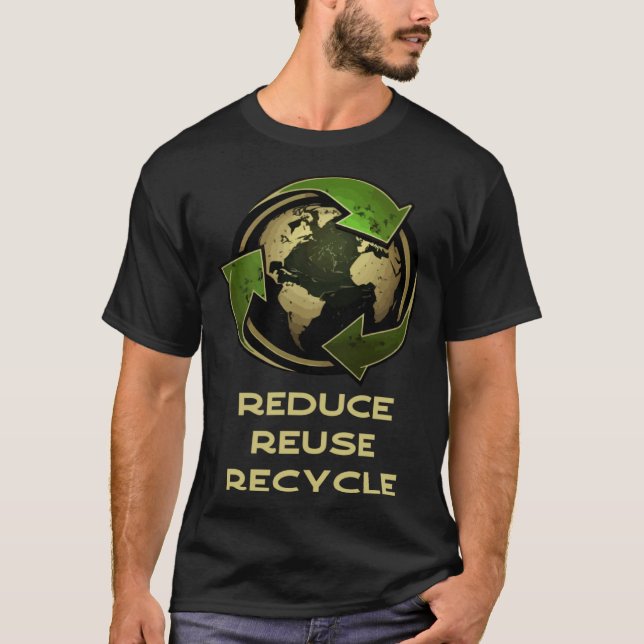Camiseta Earth Day Teacher Reduce Reuse Recycle (Frente)