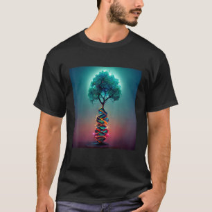 Camiseta Earth Life Genetics Biologista Ciência DNA Árvore