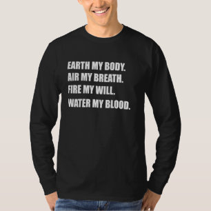 Camiseta Earth My Body Air My Respiration Science