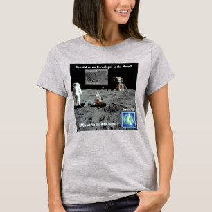 Camiseta Earth Rock on Moon para mulheres