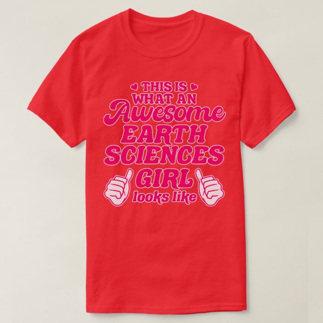 Camiseta Earth Sciences Girl (Frente do Design)