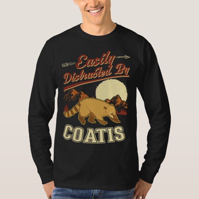 Camiseta Easily distracted by Coatis (Frente)