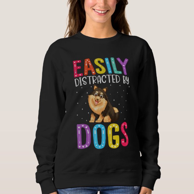 Camiseta Easily Distracted By Dogs  Dog (Frente)