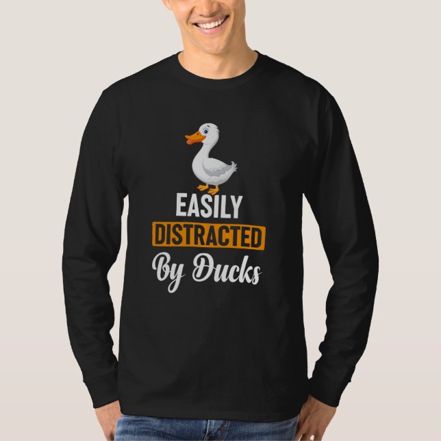 Camiseta easily distracted by ducks (Frente)