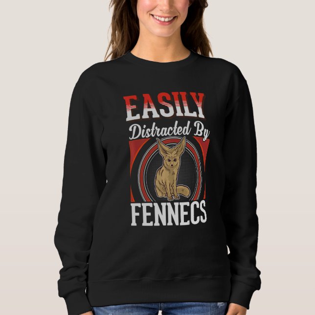 Camiseta Easily distracted by Fennecs Desert Fox Fennec   (Frente)