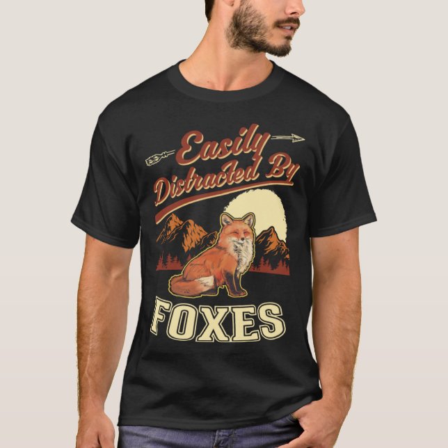 Camiseta Easily distracted by Foxes (Frente)