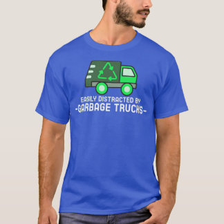 Camiseta Easily Distracted by Garbage Trucks kid's garbage