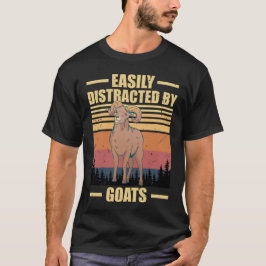 Camiseta easily distracted by GOATS