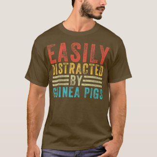 Camiseta Easily Distracted By Guinea Pigs Piggie Lover Funn