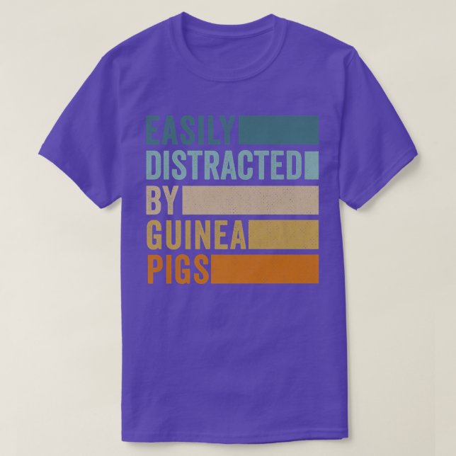 Camiseta Easily Distracted By Guinea Pigs Premium1237  (Frente do Design)