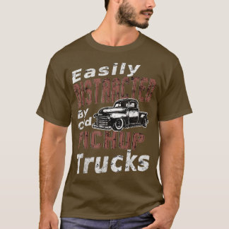 Camiseta Easily Distracted By Old Pickup Square Body Trucks