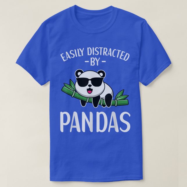 Camiseta Easily Distracted By Pandas Panda Bear Lover for K (Frente do Design)