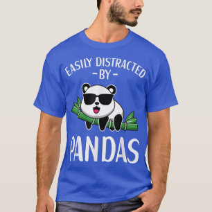 Camiseta Easily Distracted By Pandas Panda Bear Lover for K