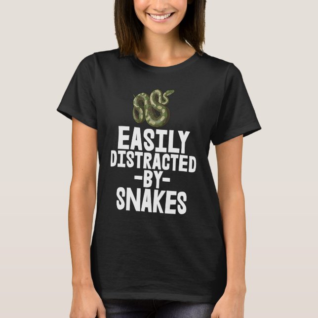 Camiseta Easily Distracted By Snake Python SlitheringSnake (Frente)