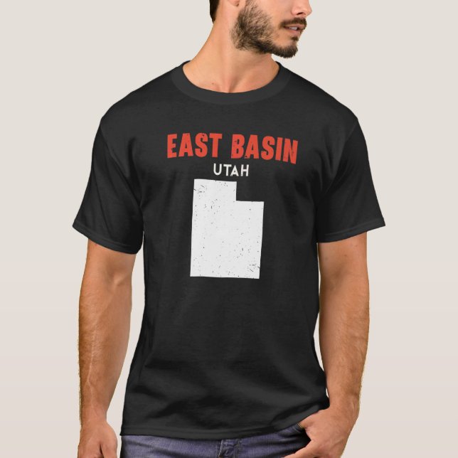 Camiseta East Basin Utah Estado EUA América Viagem Utahan (Frente)