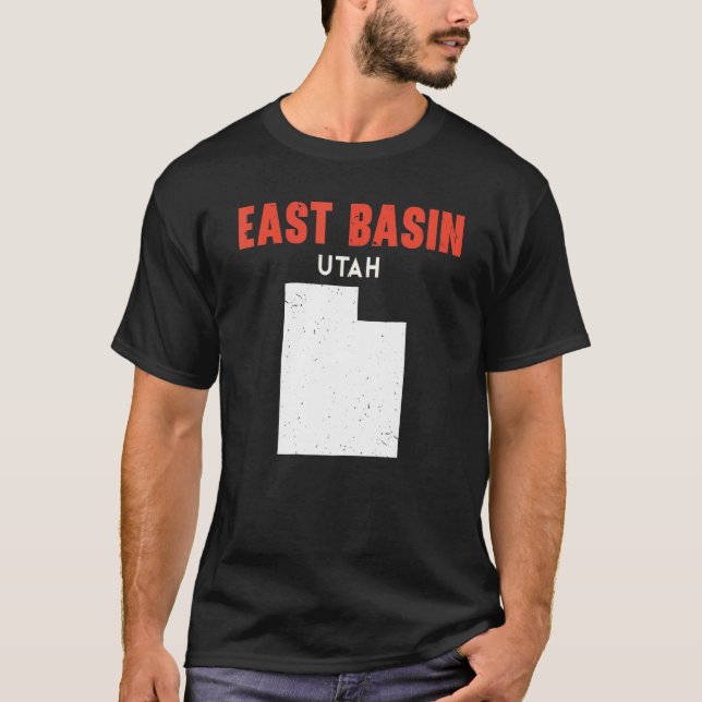 Camiseta East Basin Utah Estado EUA América Viagem Utahan (Frente)