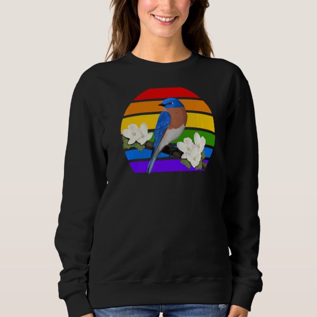 Camiseta "East Bluebird Rainbow Bird Birdwatcher Diversit" (Frente)