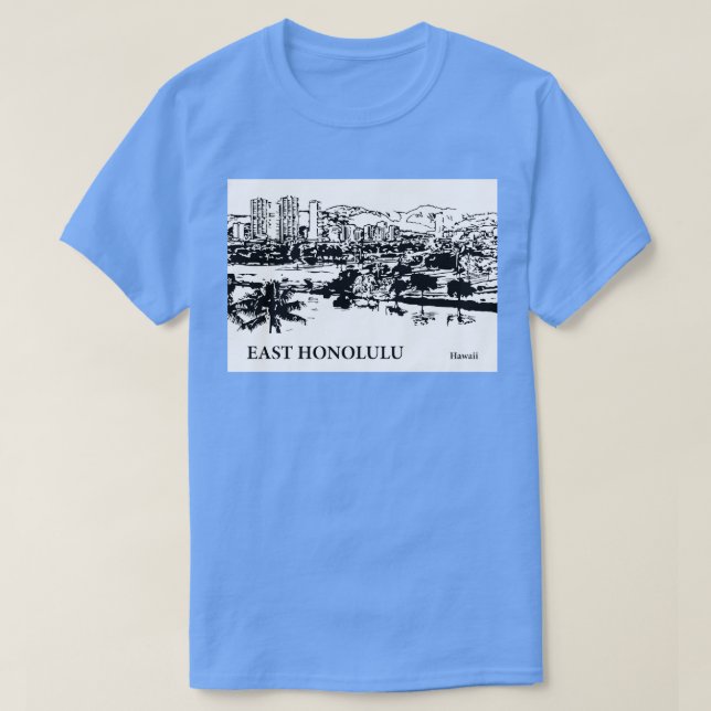 Camiseta East Honolulu Hawaii TShirt 2 (Frente do Design)