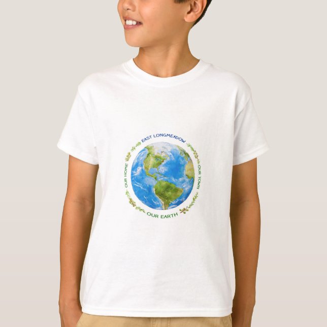 Camiseta East Longmeadow Earth Day, logotipo original, T-Sh (Frente)