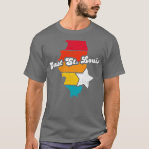 Camiseta East Rua Louis Illinois Vintage desapontou Souveni