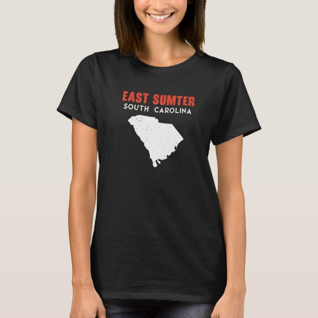 Camiseta East Sumter Carolina do Sul, América Estadual Trav (Frente)