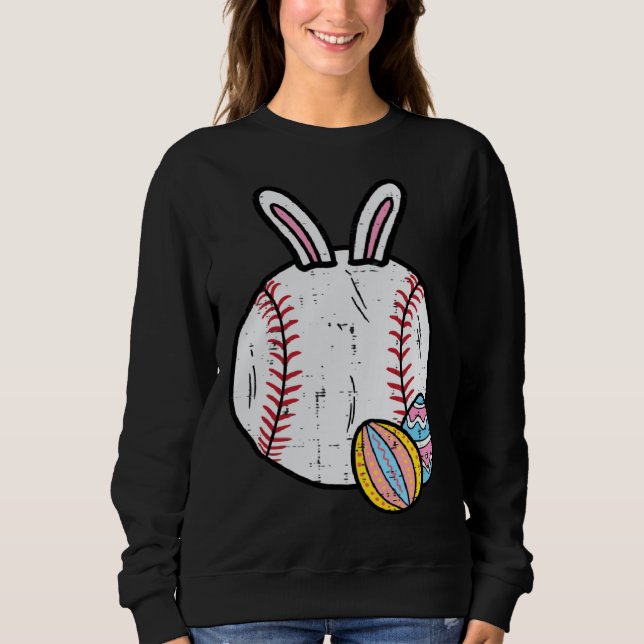 Camiseta Easter Baseball Bunny Sports Men Boys Kids Toddler (Frente)