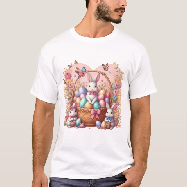 Camiseta Easter Bunny Basket Bliss (Frente)